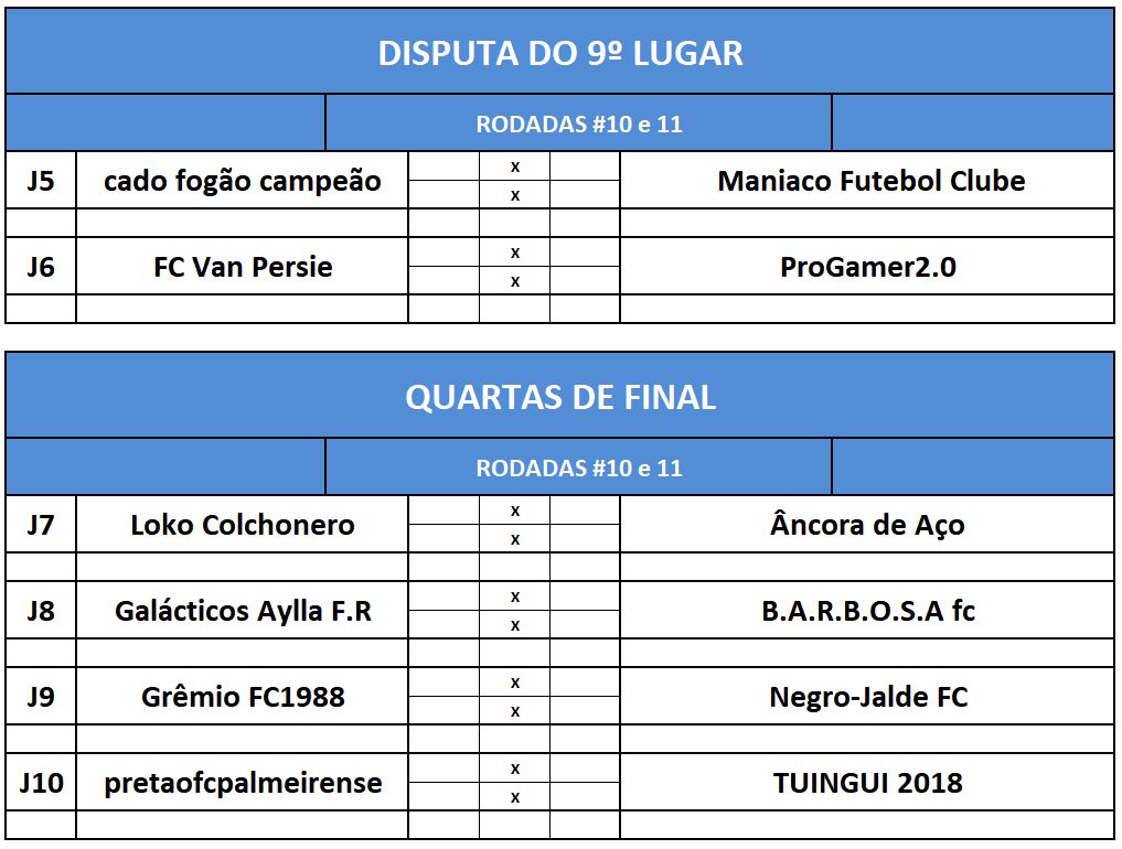 previa disp 9 e quartas