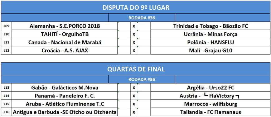 previa disp 9 e quartas